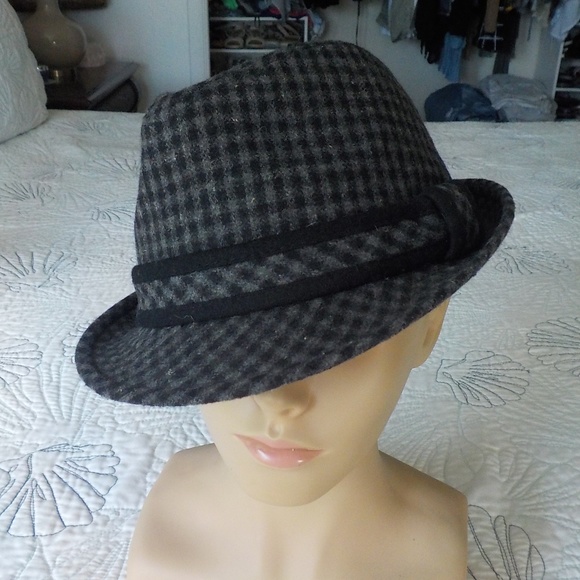 Hatter Co. Gray/Black Wool Fedora (Unisex) - Picture 5 of 10